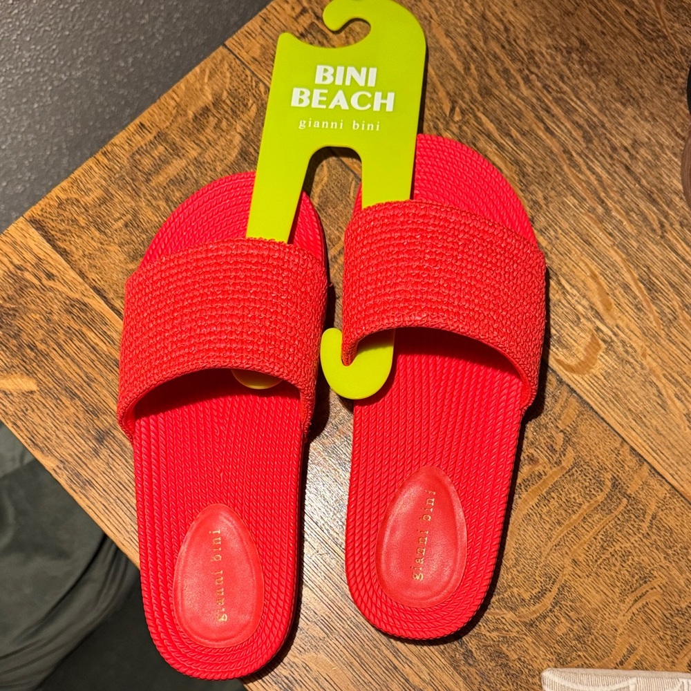 Gianni Bini Vibrant Red Slides